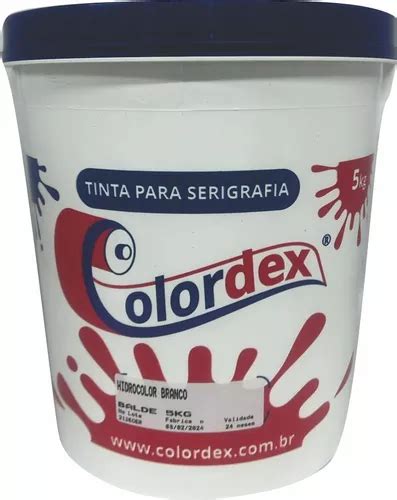 5kg Tinta Tecido Estamparia Silk Hidrocolor Branco Colordex Frete grátis