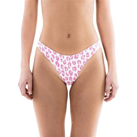 Bamba Swim Pink Leopard Bikini Bottoms Size Depop