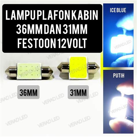 Lampu Kabin Led Plafon Cabin Mobil Cob Plasma Mm Mm Festoon V