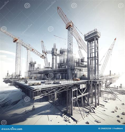 Set Of Hoisting Cranes Isolated On White Background Vector Collection