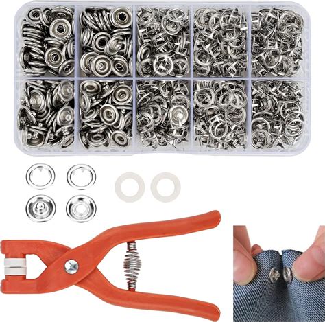 300 Sets Druckknöpfe 10mm Metall Druckknopfzange mit Zange