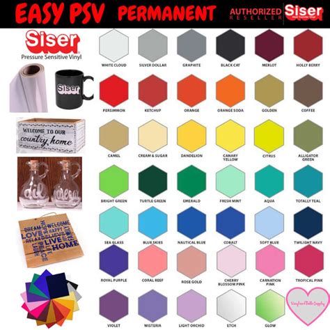 Siser Adhesive Vinyl Easypsv 12 X 36 Permanent Adhesive Vinyl