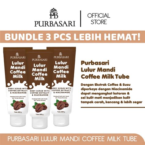 Jual Purbasari Lulur Mandi Coffee Milk Gr Kulit Kering Scrub Tubuh