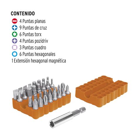 Ficha Tecnica Juego De Puntas Mixtas Piezas En Organizador Pl Stico