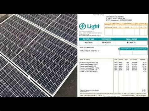 Gera O De Energia Solar Parte Entendendo A Conta De Luz Youtube