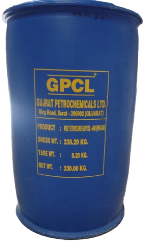 Gpcl Peg Polyethylene Glycol Packaging Type Hdpe Drum Packaging