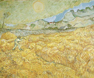 Le Moissonneur Vincent Van Gogh Estampe D Art