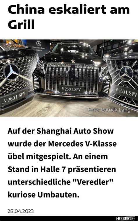 China Eskaliert Am Grill Auf Der Shanghai Auto Show Wurde Der Mercedes