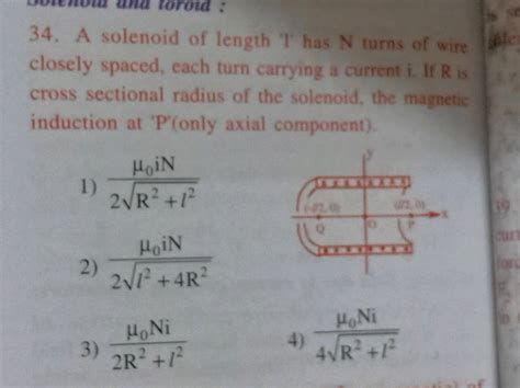 A Single Layer Coil Solenoid Has Length L And Cross Section