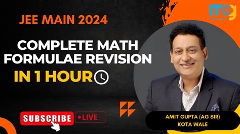 Complete Math Important 80 Formulae Revision In 1 Hour For JEE Main