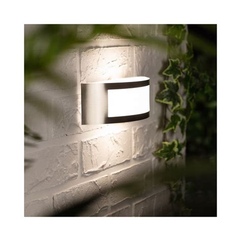 Edit Lighting Edit Girig Outdoor Single Light Flush Wall Fitting In Silver Finish E1360