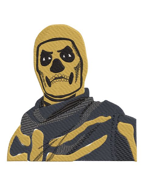 Embroidery Pattern Fortnite Gold Skull Trooper - A.G.E Store