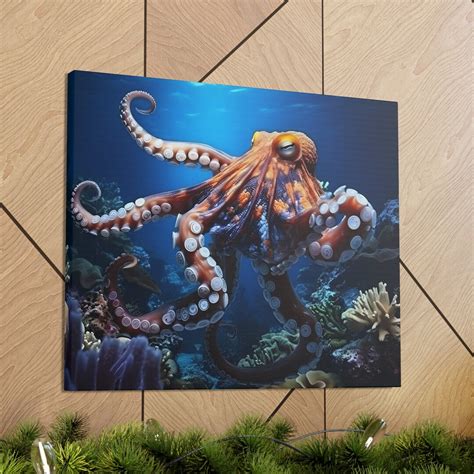 Hawaiian Octopus Hee Hawaii Wildlife Ocean Canvas Etsy