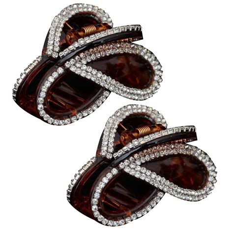 Amazon Lurrose Pcs Elegant Rhinestone Decor Hair Claw Clips