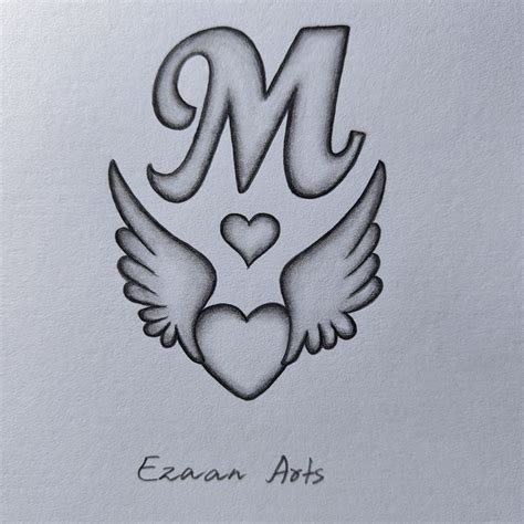 M Letter Art In 2024 Easy Graffiti Drawings Easy Doodles Drawings