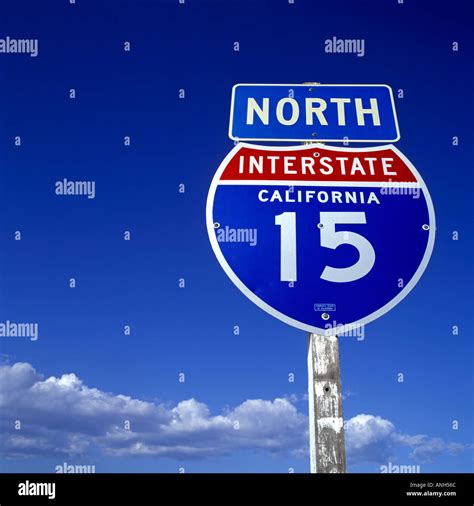 Interstate 15 road sign california hi-res stock photography and images ...