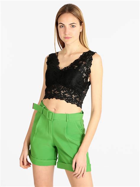 Solada Top Cropped Donna In Pizzo In Offerta A Su Mecshopping It