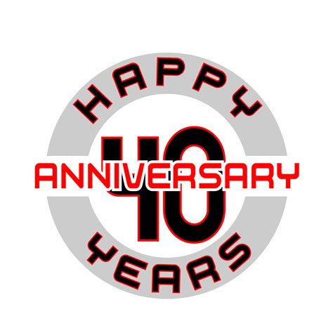 40 year anniversary vector icon, 40th anniversary Or anniversary logo ...