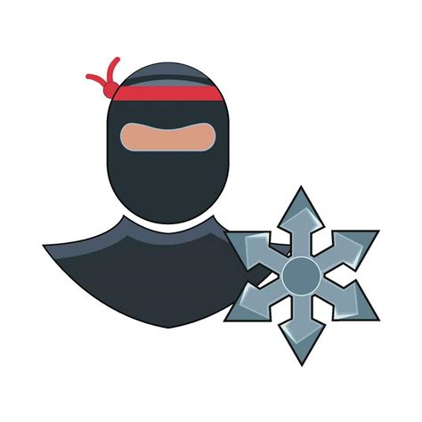 Shuriken With Ninja Japan Illustration Vector Art At Vecteezy