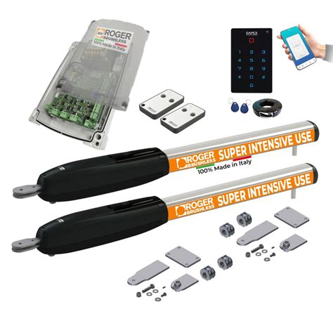 brushless double swing gate automation secure keypad  smart app wi