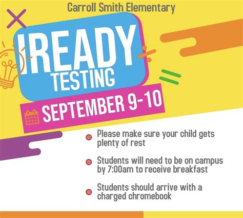 Cse Iready Testing Information Carroll Smith Elementary School