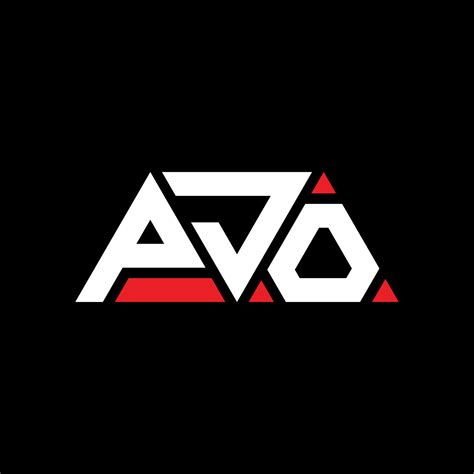 pjo triangle letter logo design  triangle shape pjo triangle logo