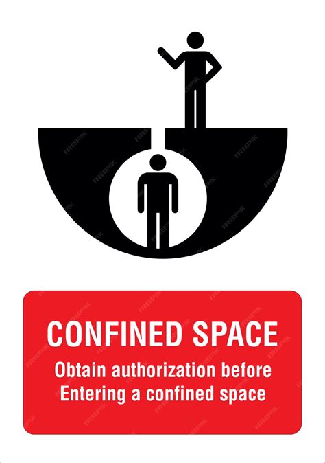 Premium Vector Confined Space Signage