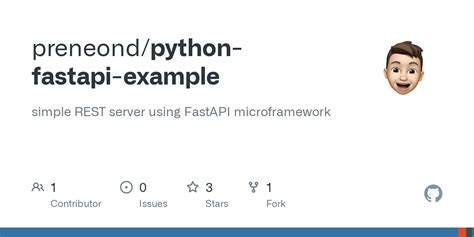 Github Preneondpython Fastapi Example Simple Rest Server Using