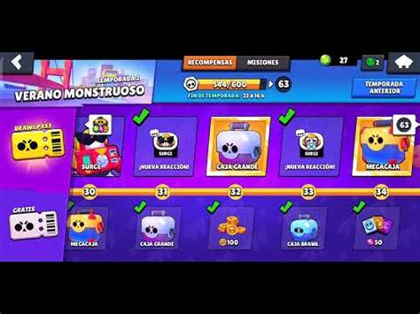 Abriendo Cajas Del Brawl Pass YouTube