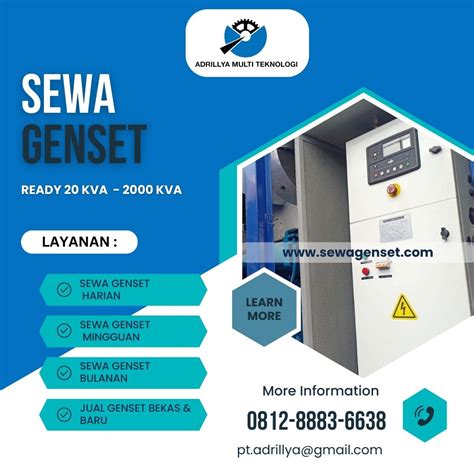 Sewa Genset Ciamis Terlengkap Pt Adrillya Solusi Teknologi