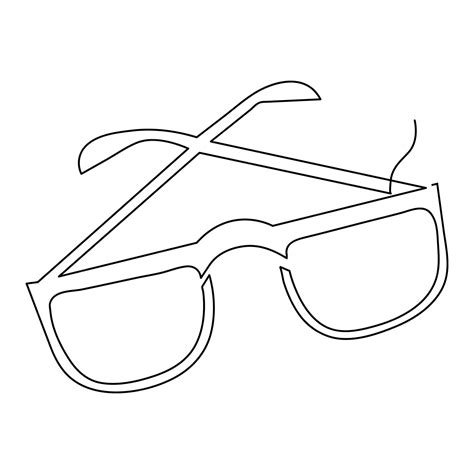 Premium Vector Sunglasses Outline Vector Illustration Of Front View Eyeglasses Continuous