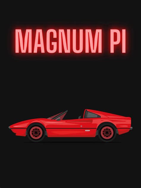 Magnum PI Ferrari 308 GTS Poster - Winter Museo