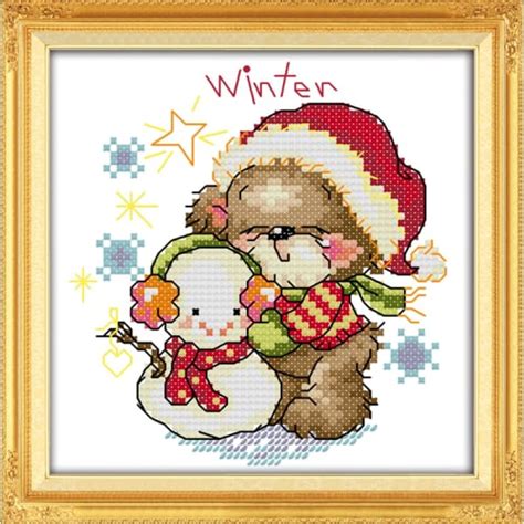 The Four Seasons Little Bear Winter Needlework Kits Uk