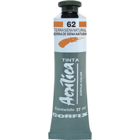 Tinta Acrílica Corfix 37ml Cor Terra Siena Natural 62 G2 no Shoptime