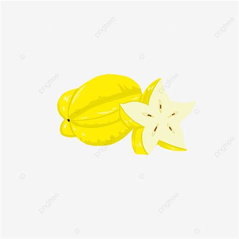 Ilustração Desenhada à Mão Em Carambola De Fruta PNG Pintado à Mão