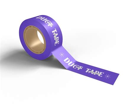 Premium Psd Round Adhesive Duct Tape Roll Branding Mockup