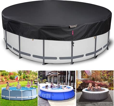 Amazon QH HOME Cubierta Redonda De Piscina De 8 Pies 600D