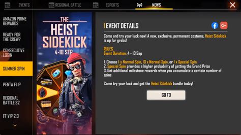 The First Free Fire Money Heist Event: The Heist Sidekick