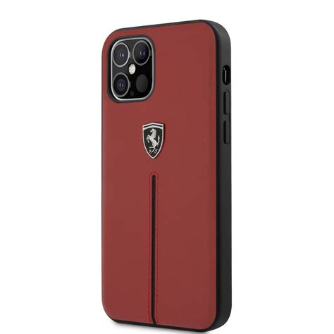 FERRARI - Leather Hard Case iPhone 12 / 12 Pro Red - Hout Bay Sales