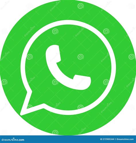 Whatsapp Logo Messenger Icon Realistic Social Media Logotype Editorial