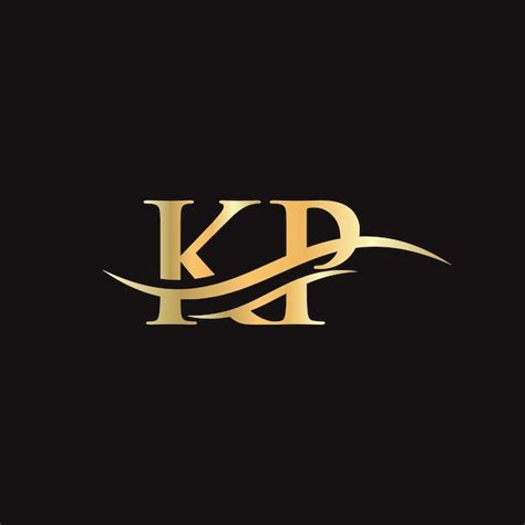 Premium Vector | Kp logo design vector swoosh letter kp logo design