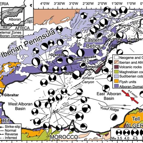 Geological And Structural Sketch Map Of The Betic Cordillera And