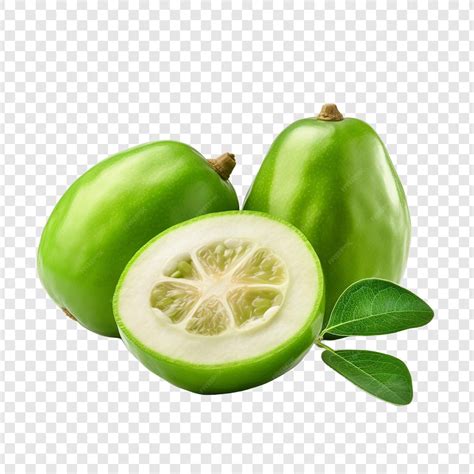 psd feijoa fruits isolated  transparent background