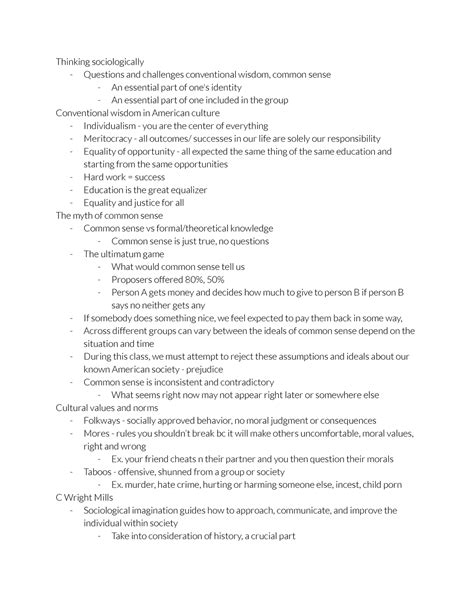 SOC 1 24 26 23 Social Problems Lecture Notes On The Topic Of Thinking