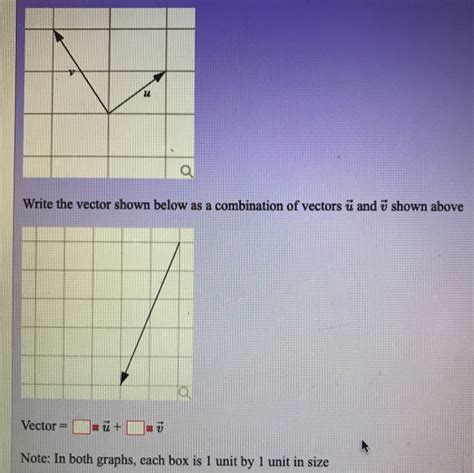 Solved Write The Vector Shown Below As A Combination Of Chegg