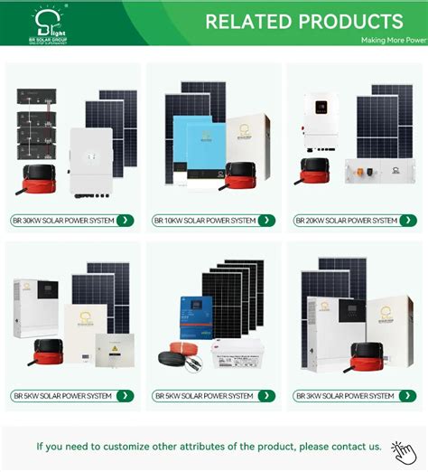 Br Solar Off Grid Solar System 3kw 5kw 10kw Home Solar Panel Kit With