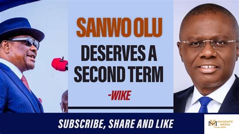 Sanwo Olu Deserves A Second Term Wike Youtube