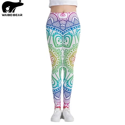 Colorful Printed Women Leggings Fitness Leggings Sexy Workout Trousers