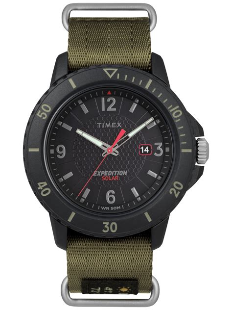 Timex Timex Men S Expedition Gallatin Solar Green Black Nylon Slip