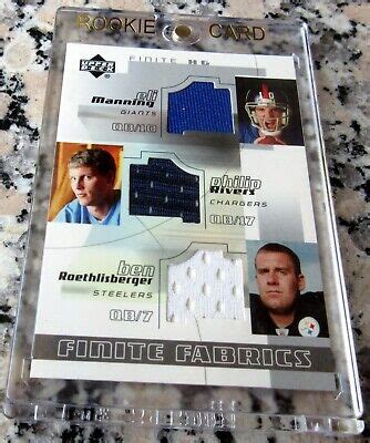 ELI MANNING Ben Roethlisberger Philip Rivers 2004 Finite Jersey Rookie